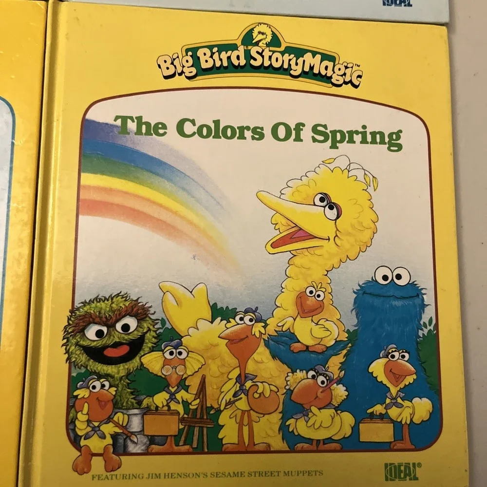 Ideal Big Bird Story Magic Books Lot 4 Books Only Sesame Street Muppets Read